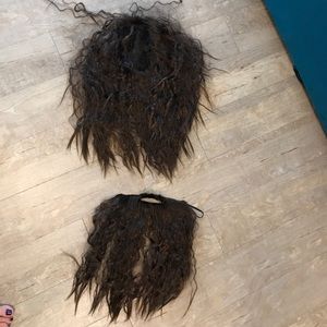 Harry Potter Hagrid messy long brown beard and wig